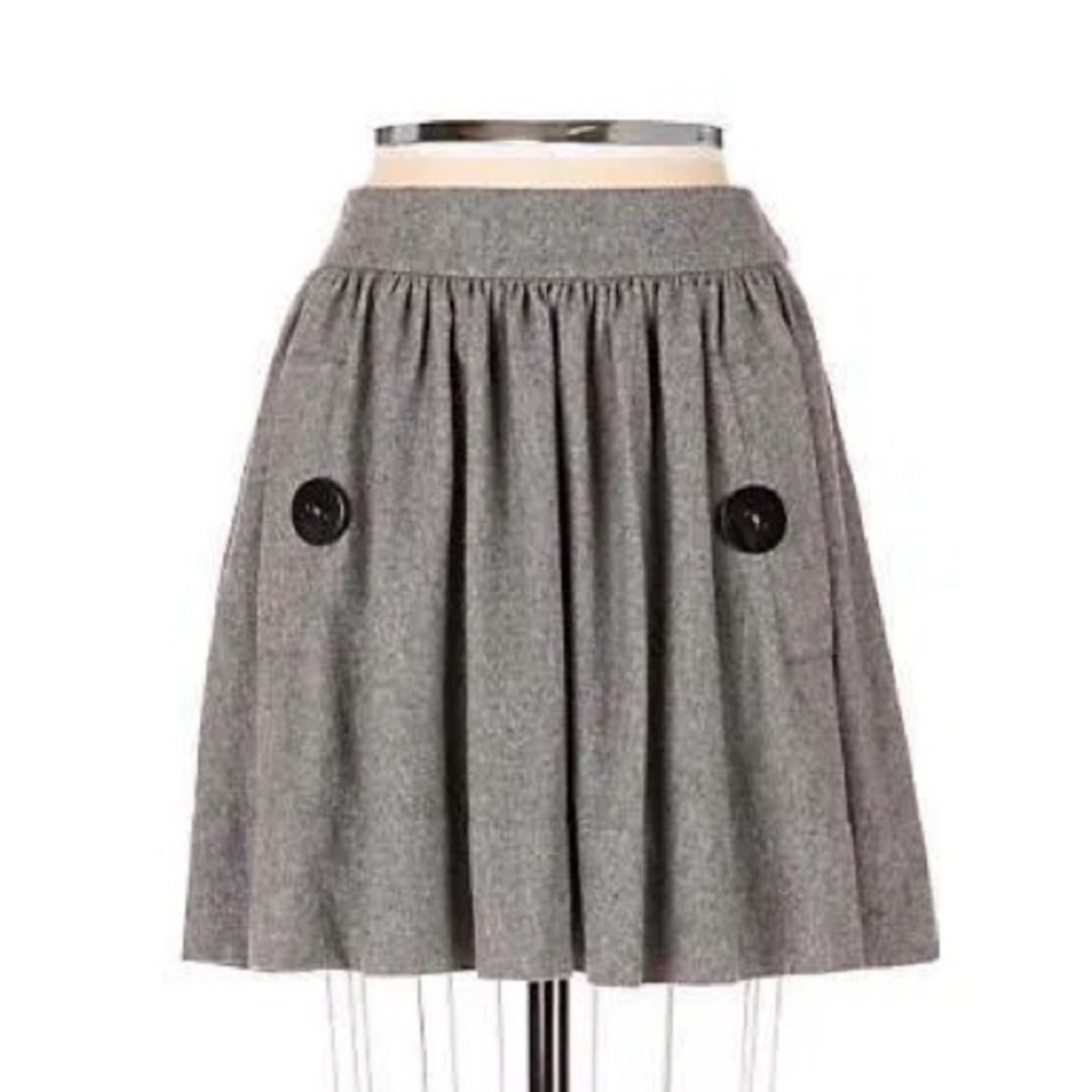 Anthropologie Taikonhu wool cashmere a-line skirt with front pockets